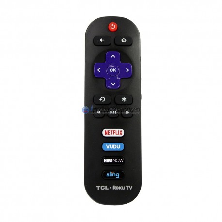 Genuine TCL RC280 TV Remote Control with ROKU Built-in  - HBO, Netflix, VUDU and Sling Shortcut (USED)