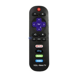 Genuine TCL RC280 TV Remote Control with ROKU Built-in  - HULU, Netflix, VUDU and Sling Shortcut (USED)