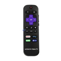 Genuine Hitachi 101018E0002 4K UHD Smart TV Remote Control w/ ROKU Built in (USED)