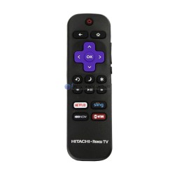 Genuine Hitachi 101018E0003 4K UHD Smart TV Remote Control w/ ROKU Built in (USED)