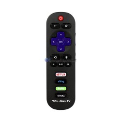 Genuine TCL RC280 TV Remote Control with ROKU Built-in  - HULU, Netflix, Starz and Sling Shortcut (USED)
